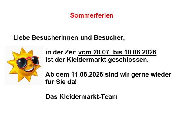 Sommerferien Kleidermarkt